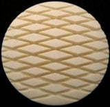 B10740 37mm Ivory Deep Groove Texture Button, Hole Built into the Back - Ribbonmoon