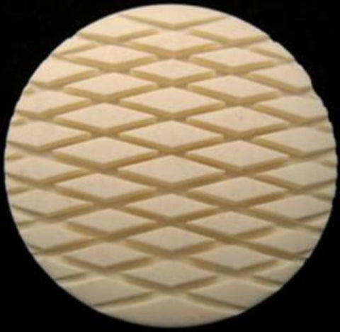 B10740 37mm Ivory Deep Groove Texture Button, Hole Built into the Back - Ribbonmoon