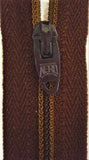 Z3482 21cm Mahogany Brown Nylon No.3 Closed End Zip