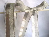 R5592 25mm Silver Metallic Lurex and Mesh Ribbon by Berisfords - Ribbonmoon