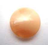 B16349 18mm Peach and Cream Glossy Button, Hole Built into Back - Ribbonmoon