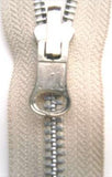 Z2363 46cm Pale Cream Beige YKK Metal Teeth No.5 Open End Zip,Reversible Puller - Ribbonmoon