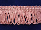FT140 28mm Pale Dusky Pink Dense Looped Dress Fringe - Ribbonmoon