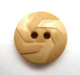 B13298 18mm Straw Matt and Gloss Textured 2 Hole Button - Ribbonmoon