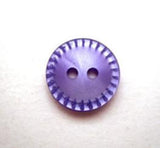 B10209 14mm Blue Lupin Polyester Mill Edge 2 Hole Button