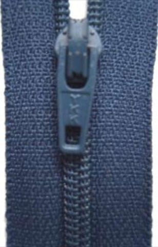 Z3387 YKK 18cm Deep Yale Blue Nylon No.3 Closed End Zip - Ribbonmoon
