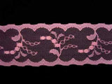 L065 45mm Dark Rose Pink Flat Lace - Ribbonmoon