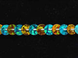 SQC39 Gold and Turquoise Hologram Strung Sequins - Ribbonmoon
