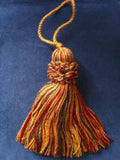 TASSEL 60 Old Gold, Burgundy, Green and Navy Viscose Chunky Tassel