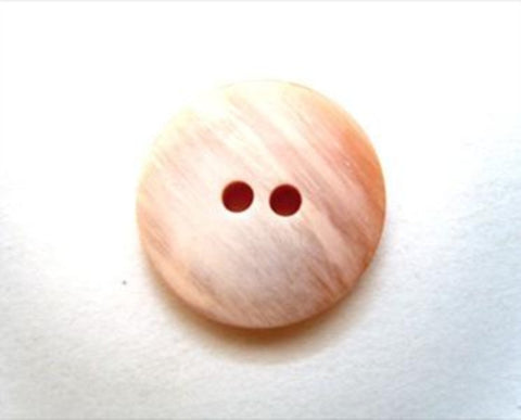 B5168 15mm Apricot Gloss 2 Hole Button-Shimmery Pearlised Elements