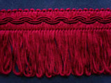 FT975 49mm Pale Bright Wine Looped Fringe on a Decorated Braid - Ribbonmoon