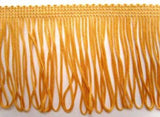 FT090 75mm Honey Gold Looped Dress Fringe - Ribbonmoon