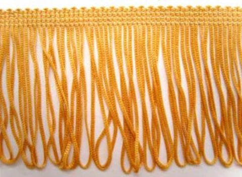 FT090 75mm Honey Gold Looped Dress Fringe - Ribbonmoon