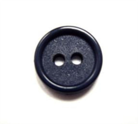 B11143 14mm Midnight Navy Matt Centre 2 Hole Button - Ribbonmoon