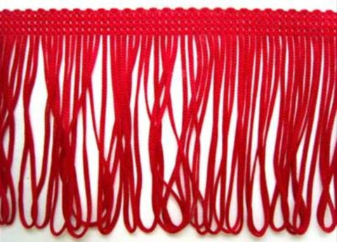 FT085 75mm Deep Red Looped Dress Fringe - Ribbonmoon