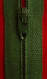 Z0222 51cm Dusky Bottle Green Nylon No.3 Closed End Zip - Ribbonmoon