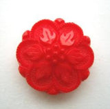 B14061 18mm Flame Orange Flower Design Shank Button - Ribbonmoon