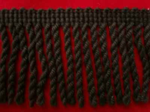 FT859L 53mm Charcoal Black Cotton Bullion Fringe