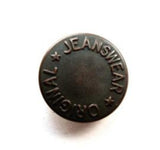 B7873 17mm Burnt Copper Metal Jeans Type Button on a Plastic Shank