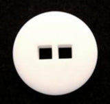 B5937 18mm White Matt 2 Hole Button - Ribbonmoon
