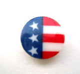 B15125 15mm Red, White and Blue Glossy Shank Button - Ribbonmoon