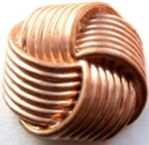 B6046 24mm Gilded Copper Poly Shank Button, Knot Design - Ribbonmoon