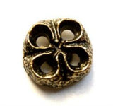 B11400 18mm Antique Brass and Black Gilded Poly Shank Button - Ribbonmoon