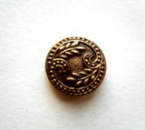 B7761 13mm Brass and Black Gilded Poly Shank Button - Ribbonmoon