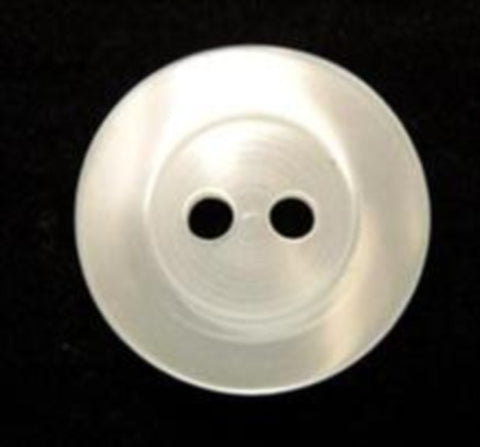 B6131 18mm Pearlised White Shimmery 2 Hle Button - Ribbonmoon