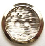 B10566 22mm Silver Textured Metal Alloy 2 Hole Button - Ribbonmoon
