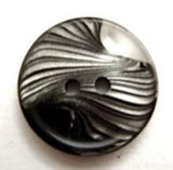 B9327 19mm Black and Pearl 2 Hole Button - Ribbonmoon