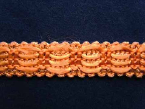 FT962 12mm Pale Orange Shiny Finish Braid Trimming