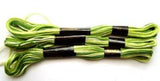 S033 8 Metre Skein Varigated Green Cotton Embroidery Thread, 6 Strand Colourfast - Ribbonmoon
