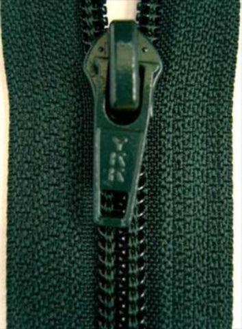 Z3924 YKK 58cm Holly Green Nylon No.5 Open End Zip - Ribbonmoon