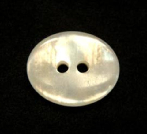 B15520 19mm Tonal Ivory Shimmer Pearlised Oval 2 Hole Button - Ribbonmoon