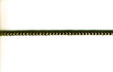 C427 2.5mm Black Satin and Metallic Gold Woven Cord