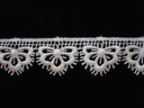 L327 26mm White Satin Sheen Guipure Lace