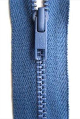 Z4914 YKK 25cm Bright Denim Blue Closed End Zip No.2 Metal Teeth - Ribbonmoon