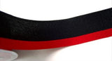R6965C 27mm Black and Red Double Sided Satin Ribbon by Berisfords - Ribbonmoon