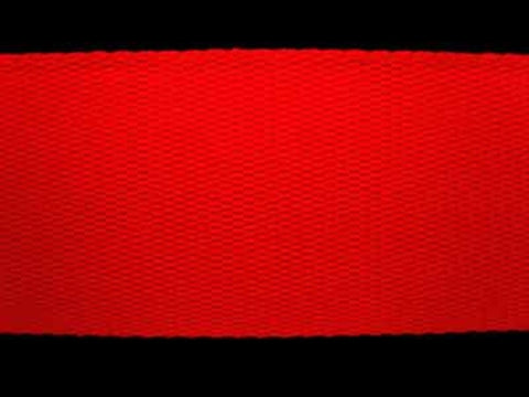 WEB27 50mm Flame Red Polypropylene Webbing - Ribbonmoon