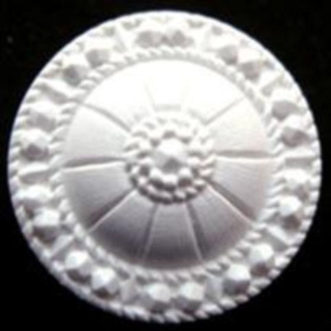 B6222 23mm White Domed and Textured Shank Button - Ribbonmoon