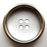 B11470 21mm Silver Metal Alloy 4 Hole Button - Ribbonmoon