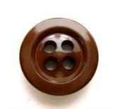 B10410 18mm Brown High Gloss 4 Hole Button - Ribbonmoon