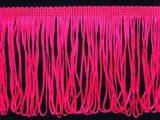 FT045 10cm Fluorescent Pink Looped Dress Fringe - Ribbonmoon