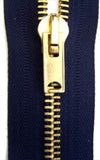 Z4876 13cm Navy No.5 Zip with Brass Teeth - Ribbonmoon