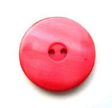 B13979 18mm Geranium Pink Pearlised Surface 2 Hole Button - Ribbonmoon