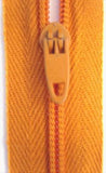 Z4486 13cm Burnt Saffron Gold Nylon Pin Lock No.3 Closed End Zip - Ribbonmoon