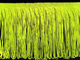 FT063 15cm Fluorescent Yellow Looped Dress Fringe
