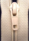 Z3321 46cm Antique Bridal White Nylon No.5 Open End Zip - Ribbonmoon