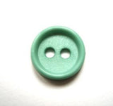 B11235 13mm Mint Green Matt Centre 2 Hole Button - Ribbonmoon